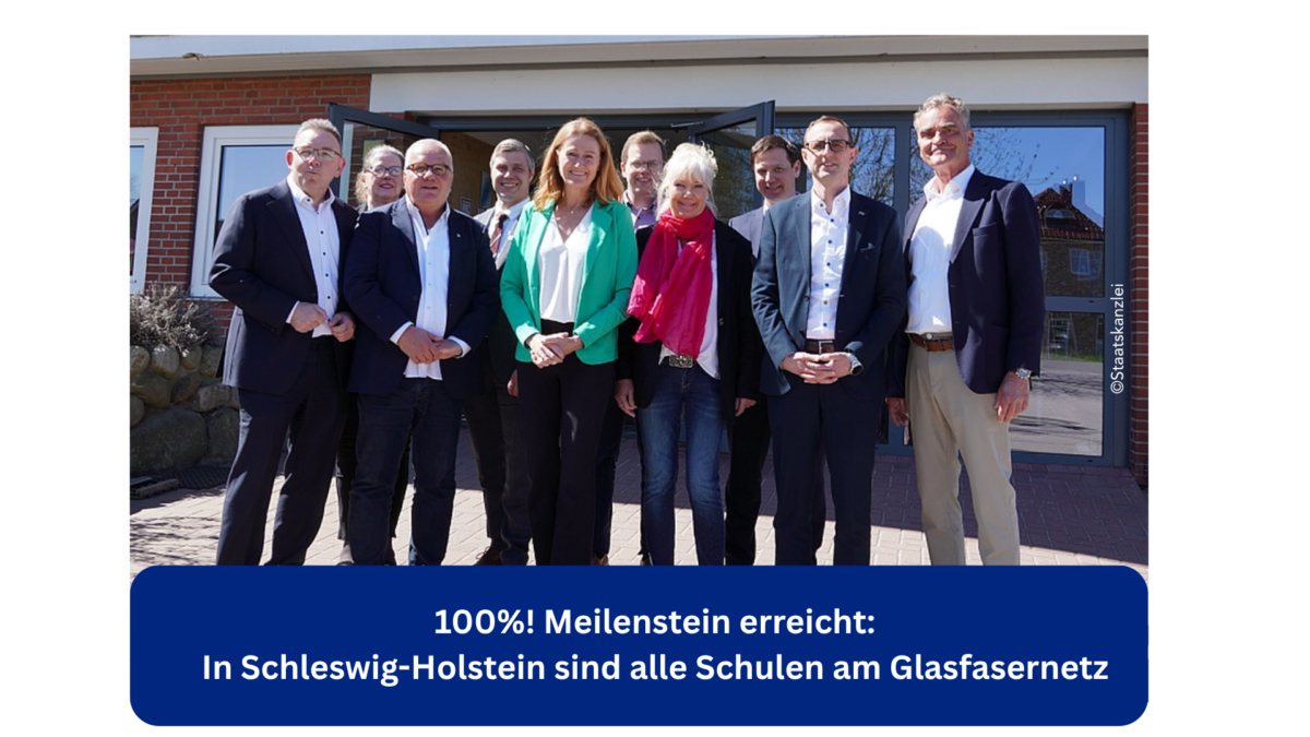 Das Breitband-Kompetenzzentrum Schleswig-Holstein (BKZ.SH) hat gemeinsam mit Partnern aus Telekommunikations- und Wohnungswirtschaft eine Stellungnahme zur aktuellen TKG-Debatte veröffentlicht. Im Fokus stehen klare Rahmenbedingungen für Investitionen, ein koordiniertes Vorgehen beim Glasfaserausbau sowie die Stärkung offener Netze.
