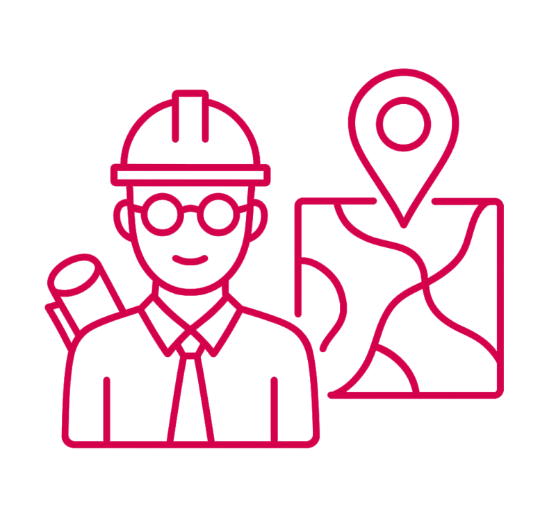 Icon Fachplaner Geodaten Rot